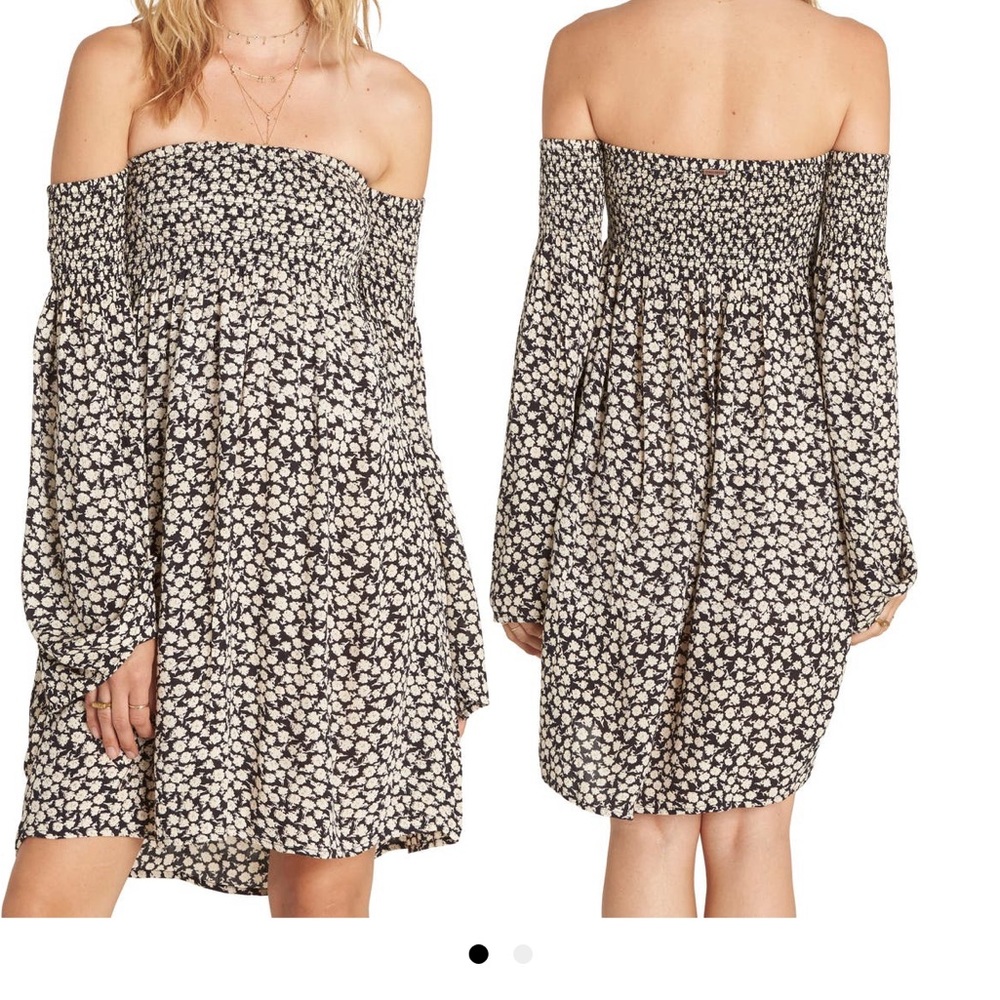 Billabong Night Fox Off the Shoulder Dress SMALL